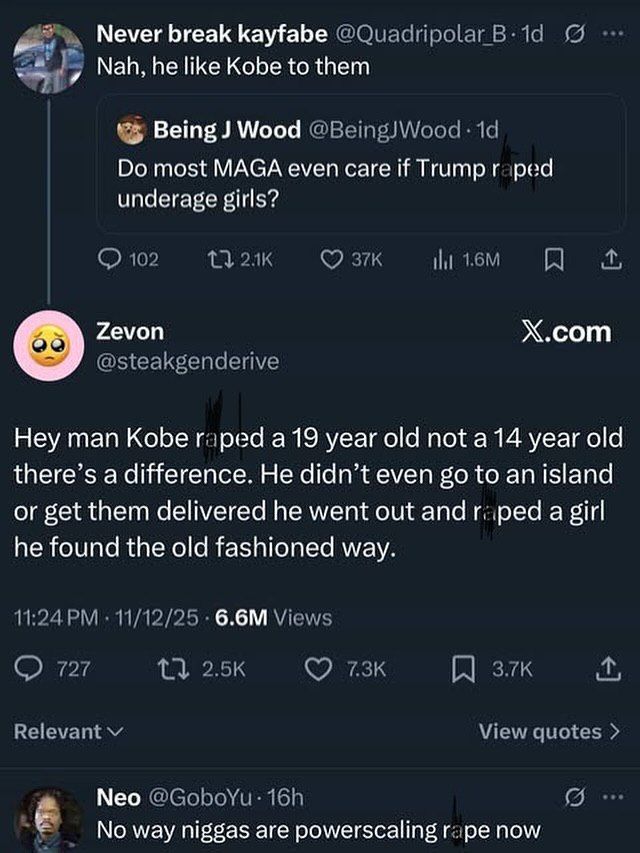 We wuz superior rapist n shieet