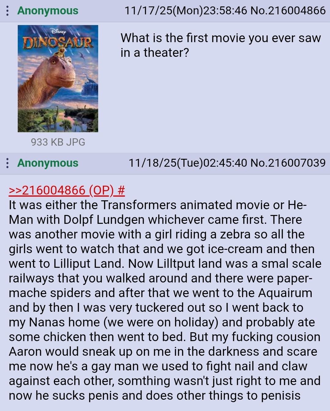 Anons first time in the cinema