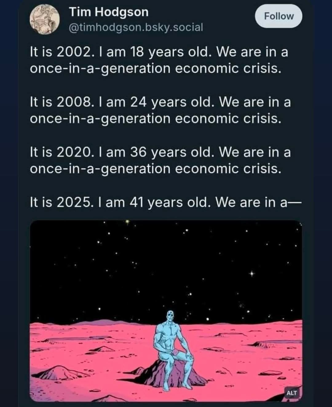 You never stop clapping. Just sometimes there are months between two claps