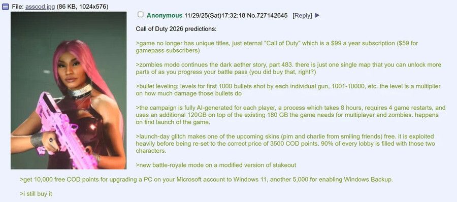 Just give me cod (the fish) instead