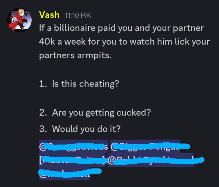 Don't ask questions you aren't prepared to handle the answers to