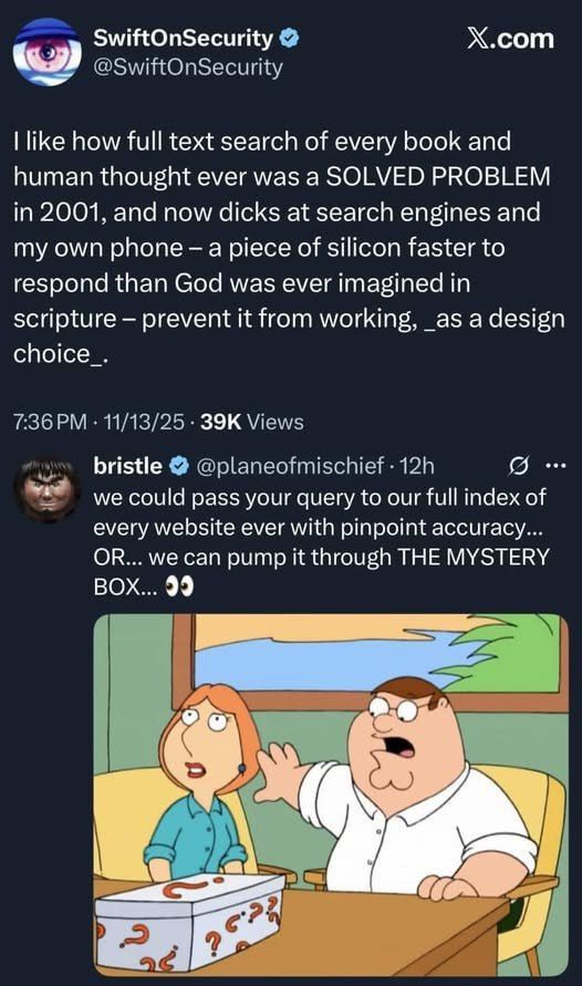 The information age is over.