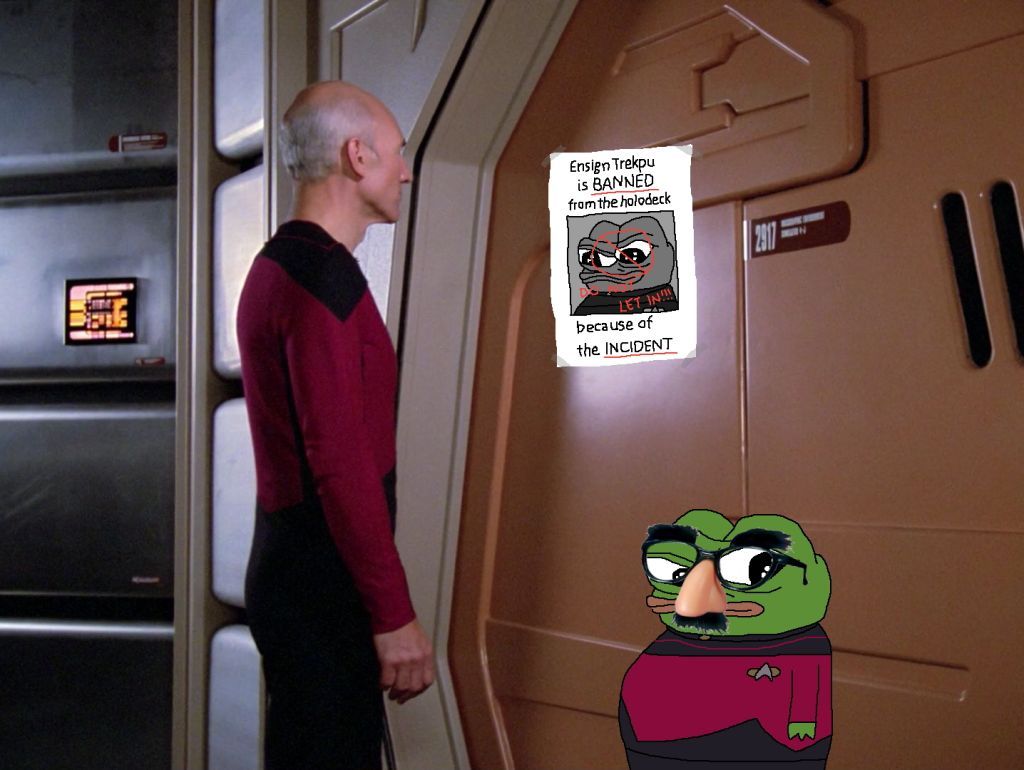 Computer, make Counsellor Troi but 50ft tall, barefoot. Max arousal, no underwear. Turn off safeties