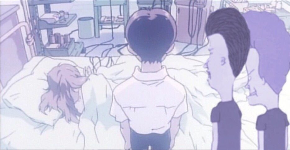 "Hey Butthead, does that count as scoring?" / "I don't think so, Beavis."