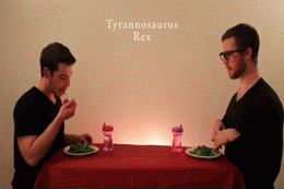 How an T-Rex and a whale eat