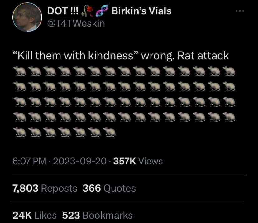 The kindness is only the first salvo