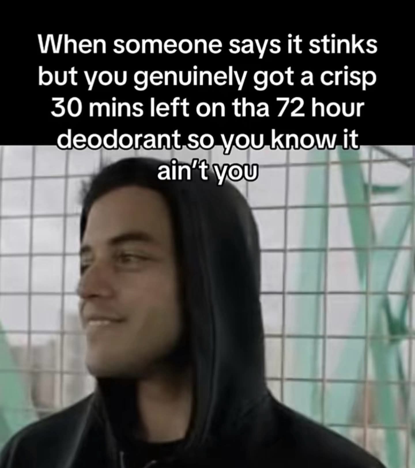 Time to use the axe body spray