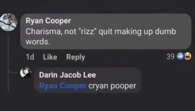 Cryan got no rizz