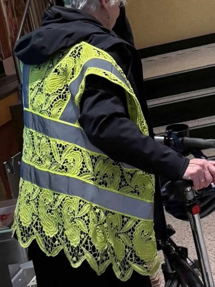 This grandma's not getting run over by a reindeer