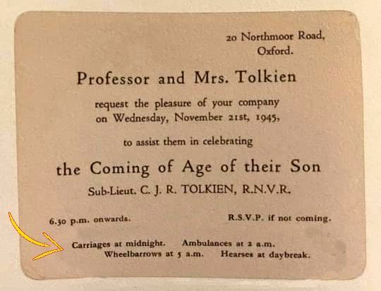 Tolkien was a party animal