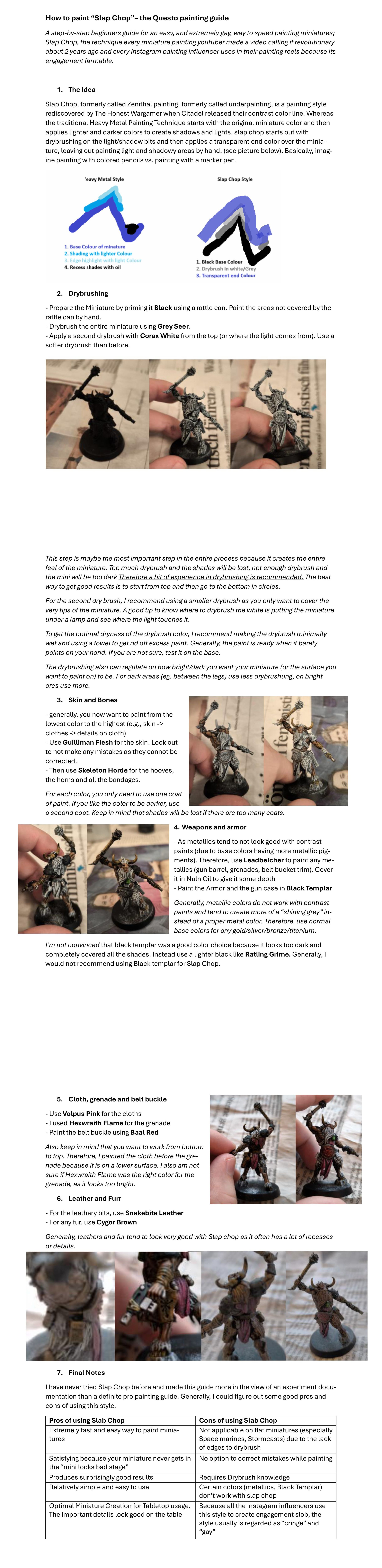 Monthly hobby posting