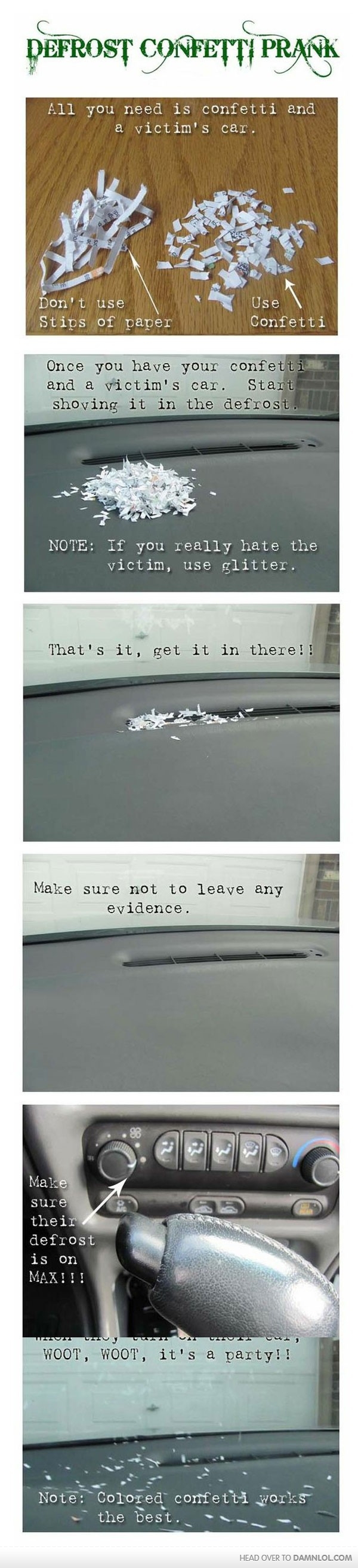 Defrost Confetti Prank