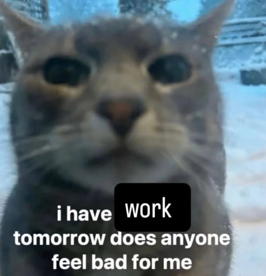 Jokes on you, today is a national holiday so I don't have to work