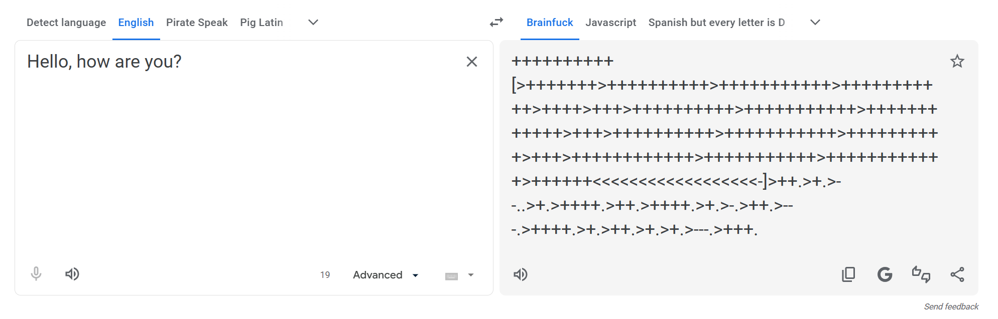 It's a very strange language