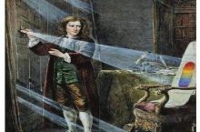 Isaac Newton demonstrating that going outside is gay