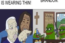 Pepe/apu a day - 265 let's go brandon pepe